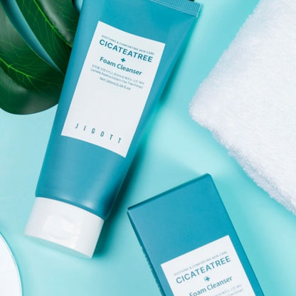 JIGOTT Cicateatree Foam Cleanser – Gentle cleansing with Centella and Tea Tree